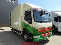 DAF LF45.160 korte koffer 5m+lift 1500kg, aut, E5, ac, goede staat